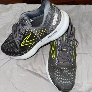 Brooks Charcoal and Neon Running Shoes